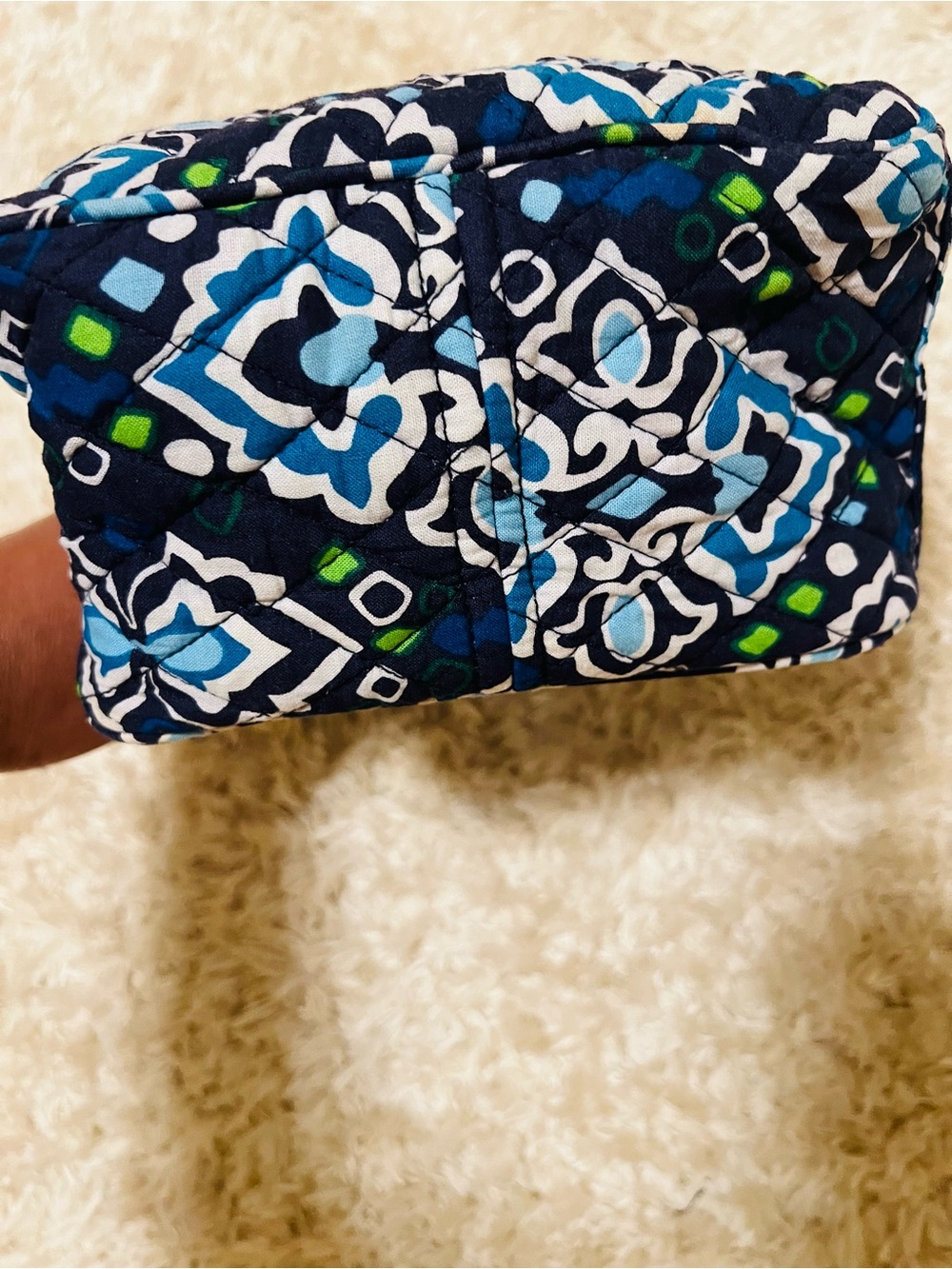 Vera Bradley Navy Blue Multi Quilted Insulated Tote - Picture 5 of 9